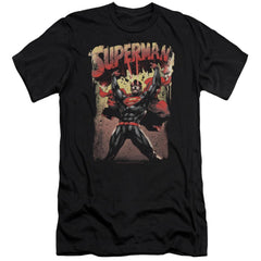 Superman Lift Up Men's Ultra-Soft 30/1 Cotton Slim SS T