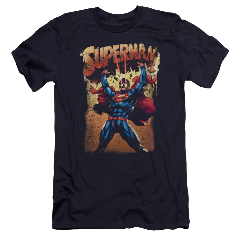 Superman Lift Up Men's Ultra-Soft 30/1 Cotton Slim SS T