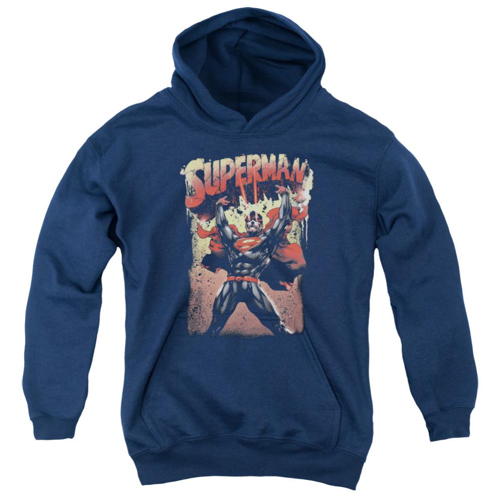 Superman Lift Up Youth Cotton Poly Pull-Over Hoodie