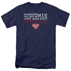 Superman Lifting Team Men's 18/1 Cotton SS T