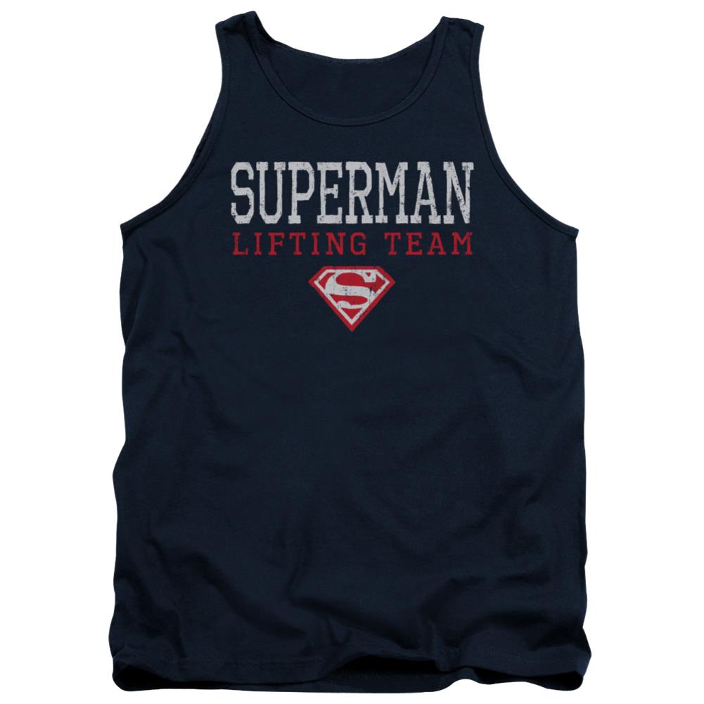 Superman Lifting Team Men's 18/1 Cotton Tank Top