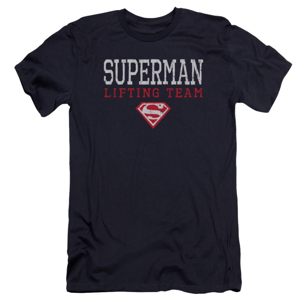 Superman Lifting Team Men's Ultra-Soft 30/1 Cotton Slim SS T