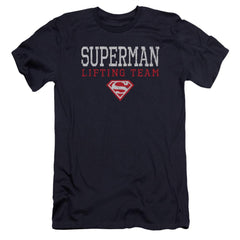 Superman Lifting Team Men's Ultra-Soft 30/1 Cotton Slim SS T