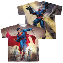 Superman Light And Darkseid (Front/Back Print) Youth Regular Fit Poly SS T