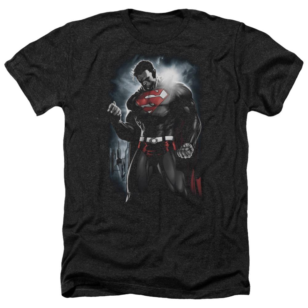 Superman Light Of The Sun Men's 30/1 Heather 60 40 Poly SS T