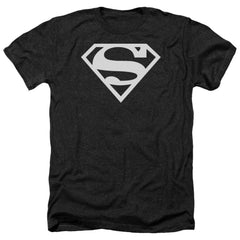 Superman Logo Men's 30/1 Heather 60 40 Poly SS T