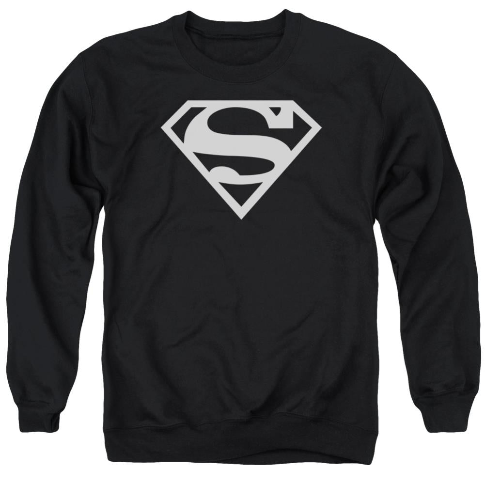Superman Logo Men's Crewneck 50 50 Poly LS T