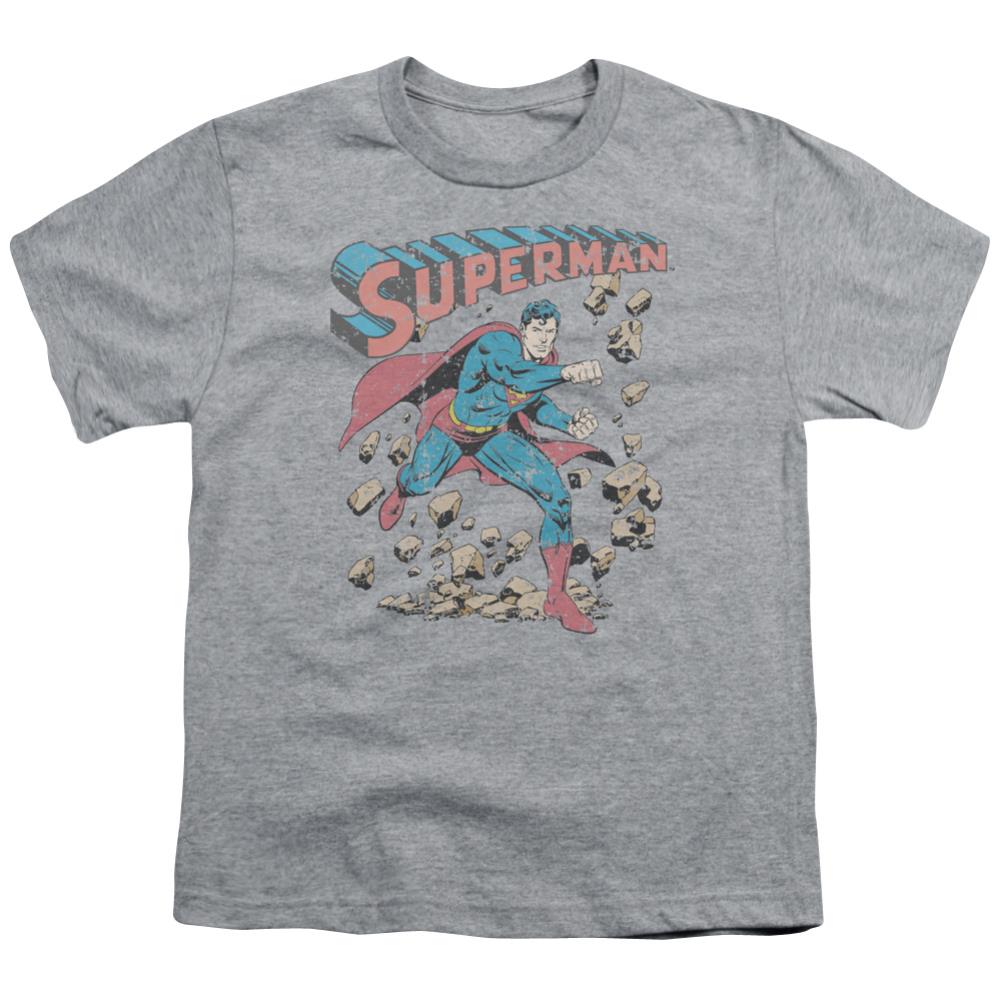 Superman Mad At Rocks Youth 18/1 100% Cotton SS T