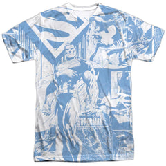 Superman Man Of Steel Collage Men's Regular Fit Polyester SS T