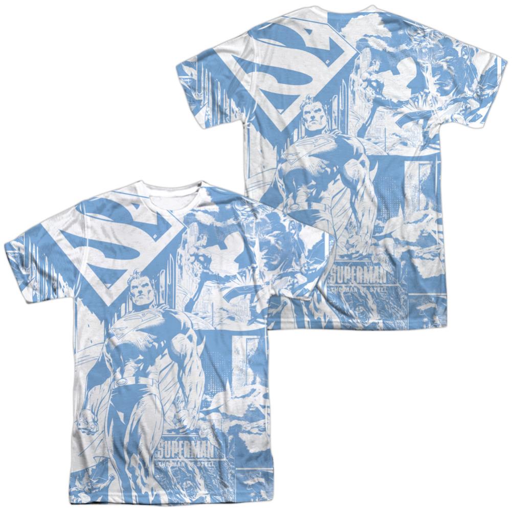 Superman Man Of Steel Collage Men's Regular Fit Polyester SS T