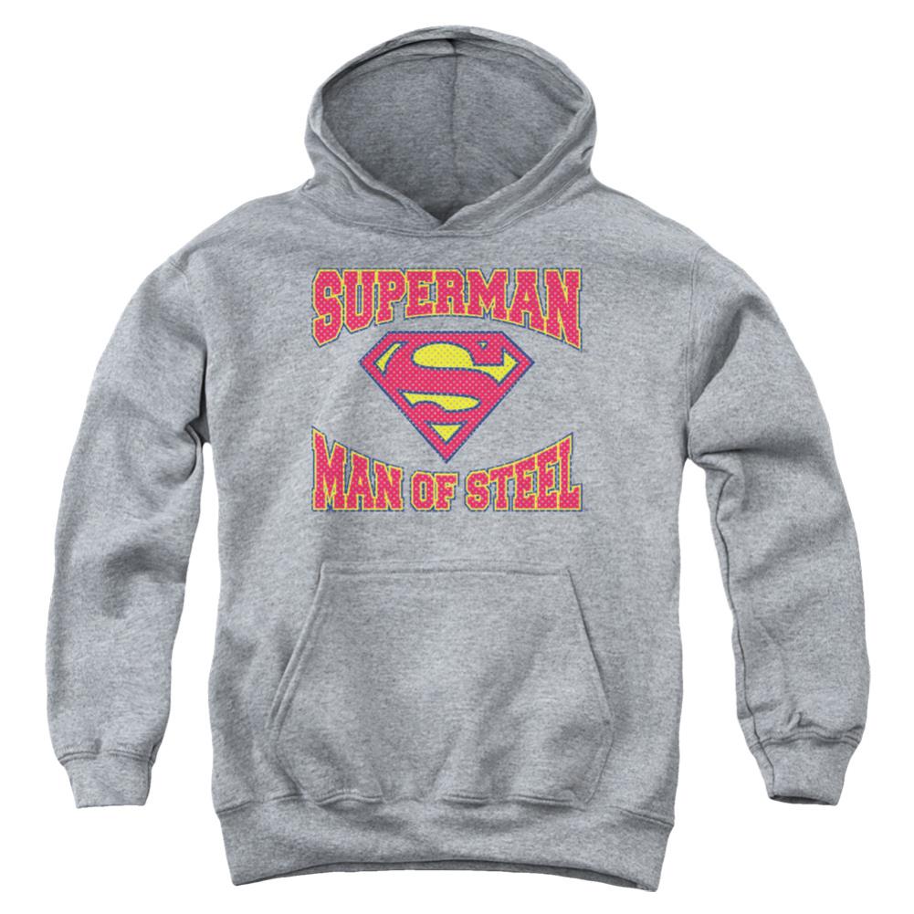 Superman Man Of Steel Jersey Youth Cotton Poly Pull-Over Hoodie