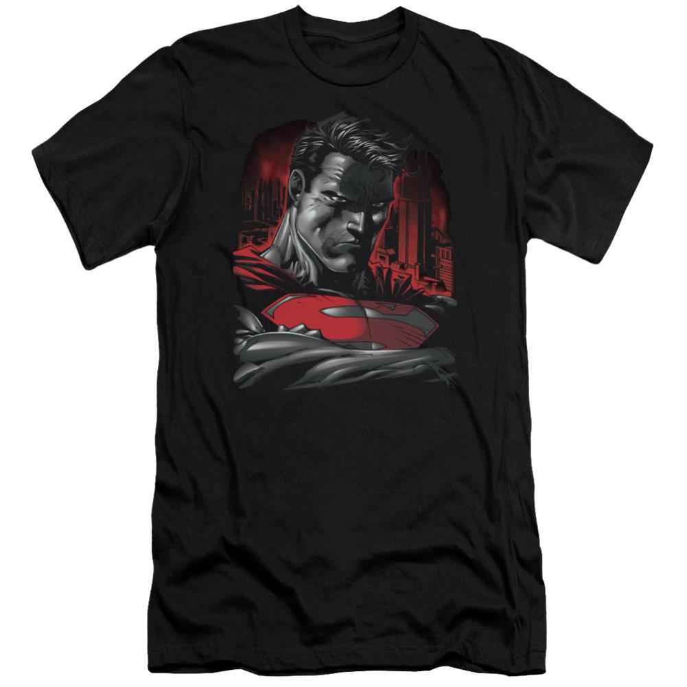 Superman Man Of Steel Men's Ultra-Soft 30/1 Cotton Slim SS T