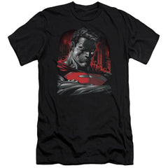 Superman Man Of Steel Men's Ultra-Soft 30/1 Cotton Slim SS T