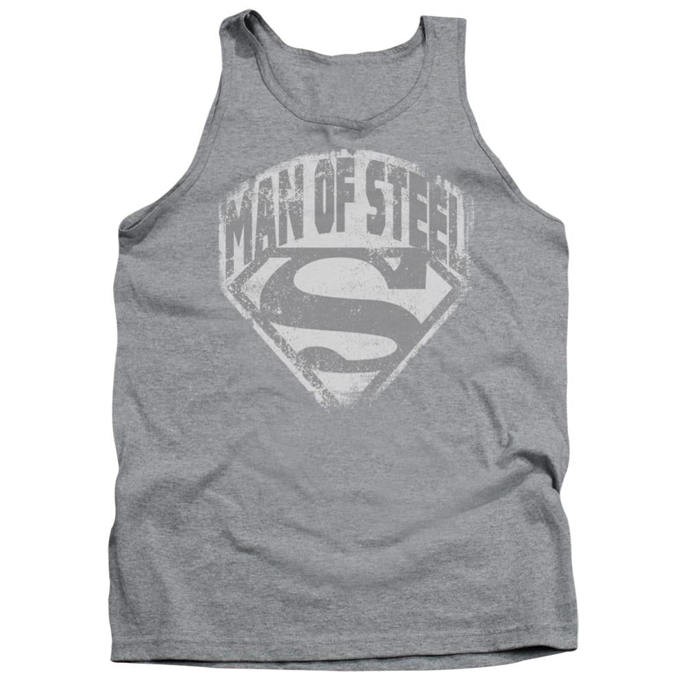 Superman Man Of Steel Shield Men's 18/1 Cotton Tank Top