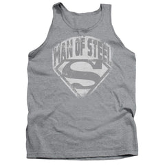 Superman Man Of Steel Shield Men's 18/1 Cotton Tank Top