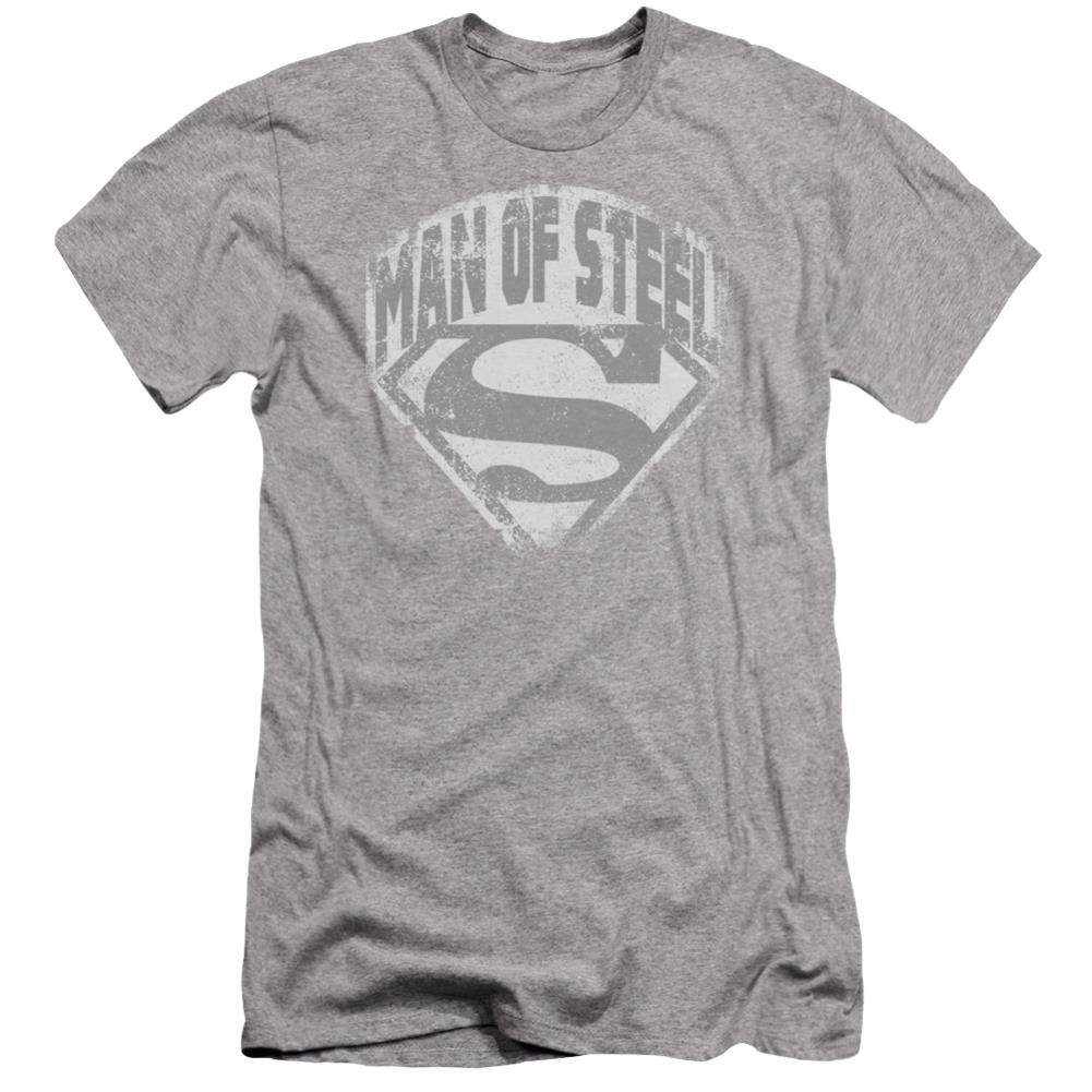 Superman Man Of Steel Shield Men's Ultra-Soft 30/1 Cotton Slim SS T