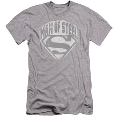 Superman Man Of Steel Shield Men's Ultra-Soft 30/1 Cotton Slim SS T