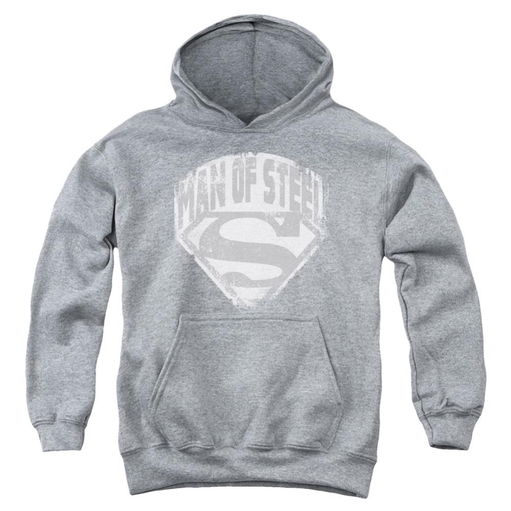 Superman Man Of Steel Shield Youth Cotton Poly Pull-Over Hoodie