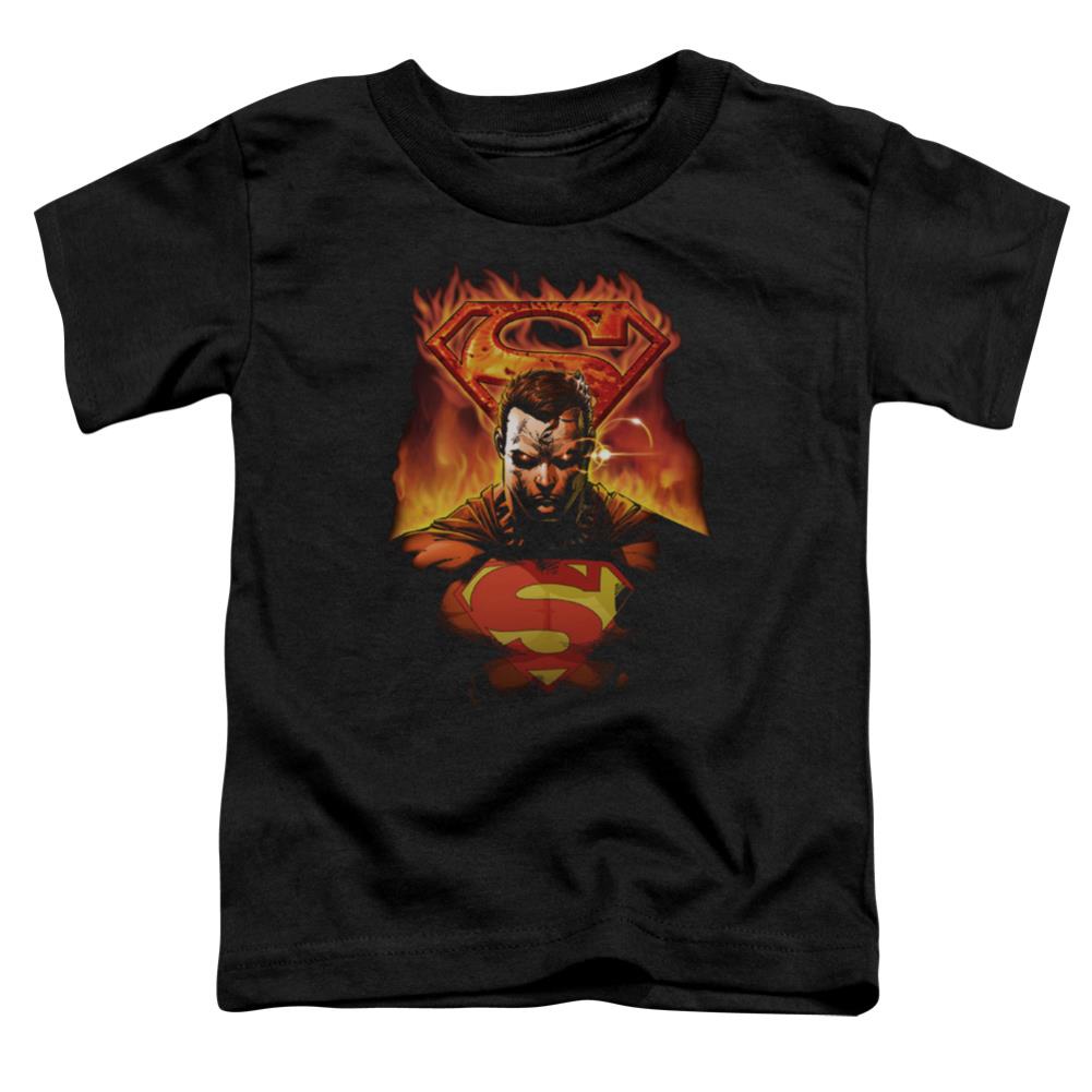 Superman Man On Fire Toddler 18/1 Cotton SS T