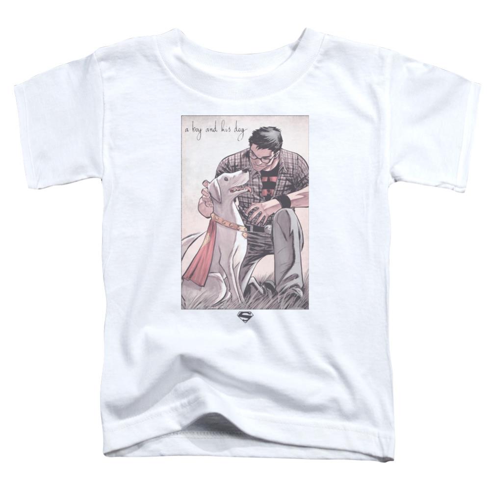 Superman Mans Best Friend Toddler 18/1 Cotton SS T