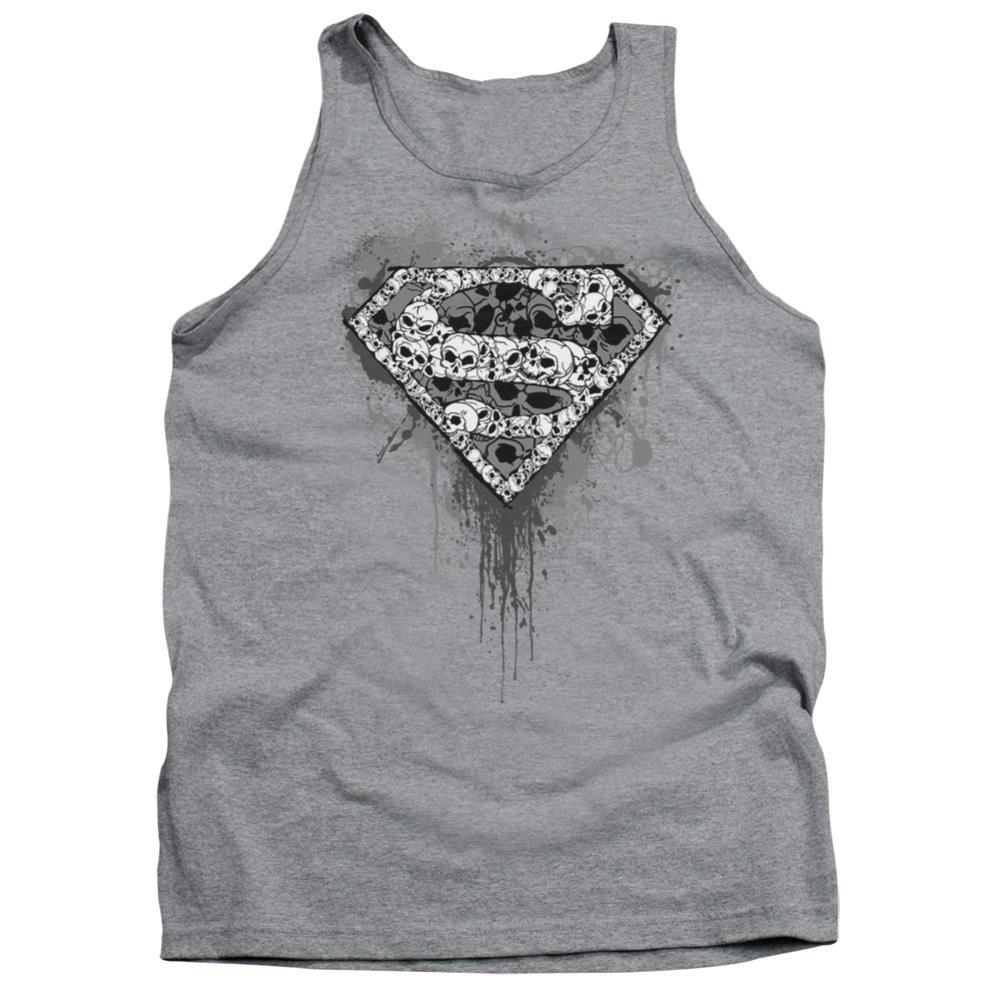 Superman Many Super Skulls Men's 18/1 Cotton Tank Top