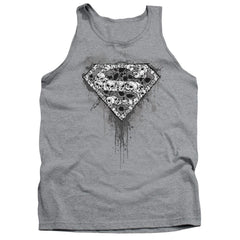 Superman Many Super Skulls Men's 18/1 Cotton Tank Top