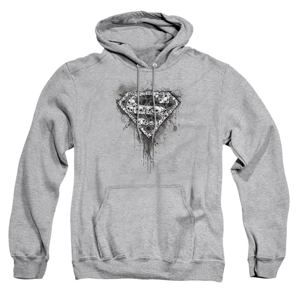Superman Many Super Skulls Men's Pull-Over 75 25 Poly Hoodie