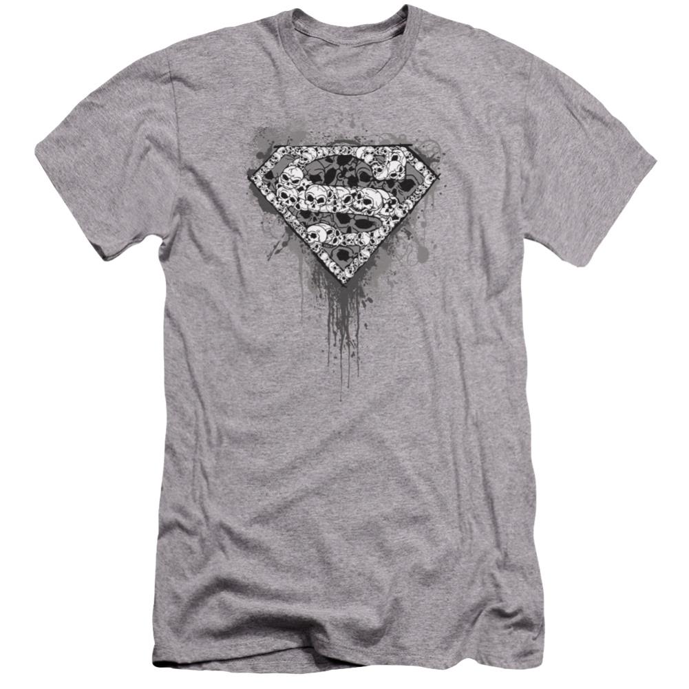 Superman Many Super Skulls Men's Ultra-Soft 30/1 Cotton Slim SS T