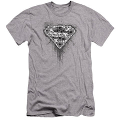 Superman Many Super Skulls Men's Ultra-Soft 30/1 Cotton Slim SS T