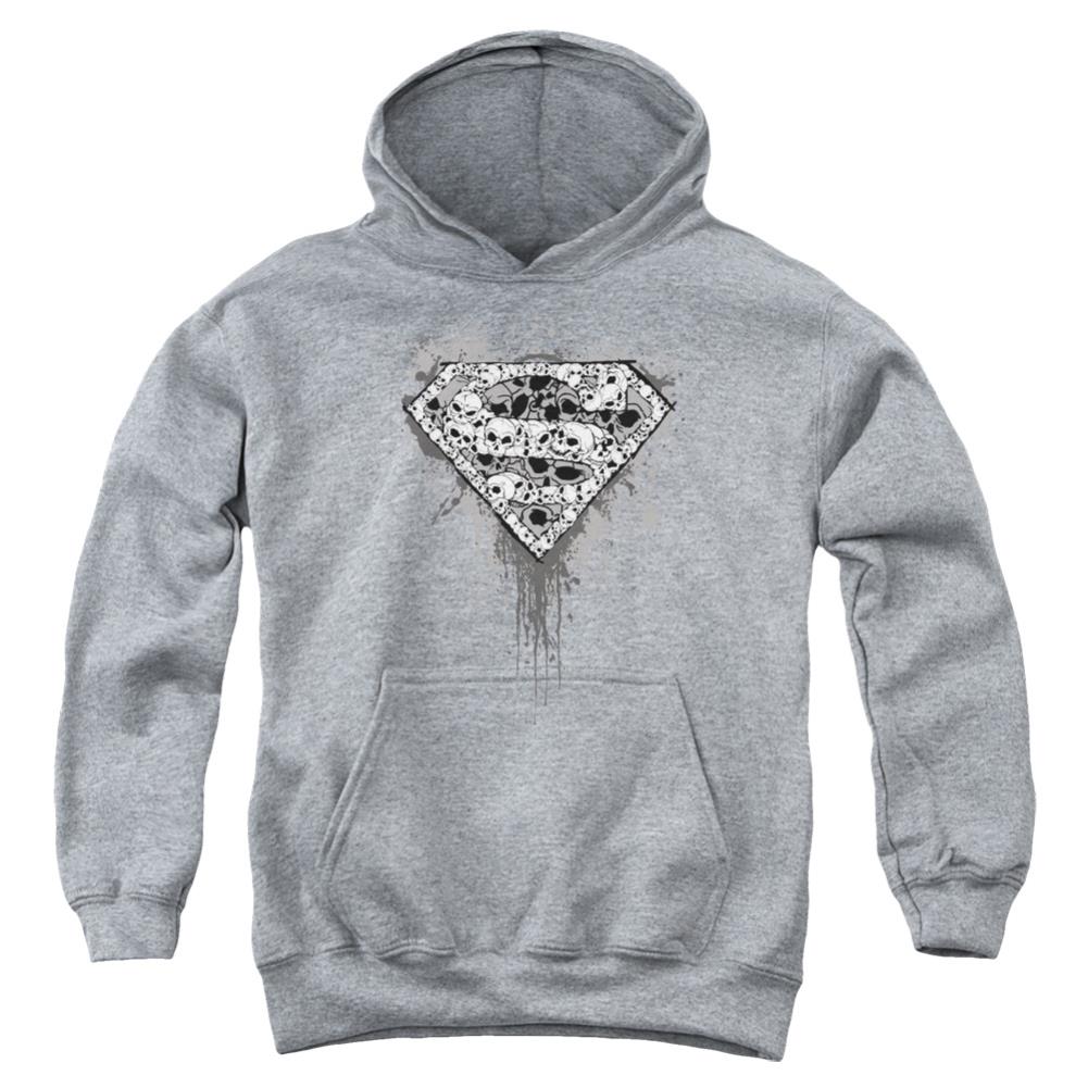 Superman Many Super Skulls Youth Cotton Poly Pull-Over Hoodie