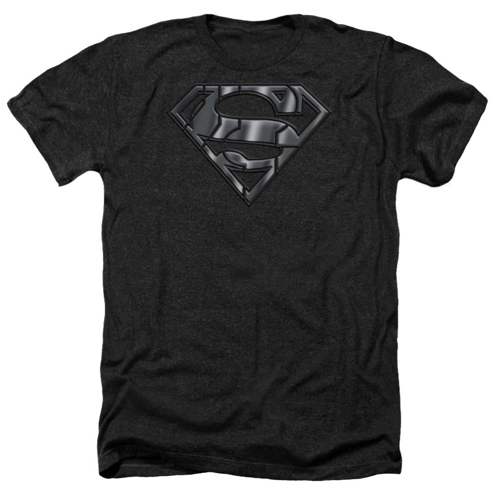 Superman Mech Shield Men's 30/1 Heather 60 40 Poly SS T