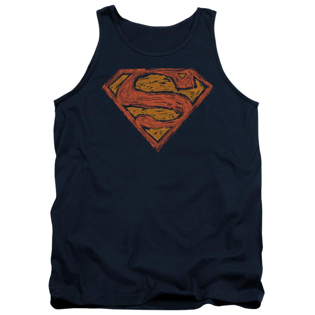 Superman Messy S Men's 18/1 Cotton Tank Top