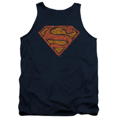 Superman Messy S Men's 18/1 Cotton Tank Top