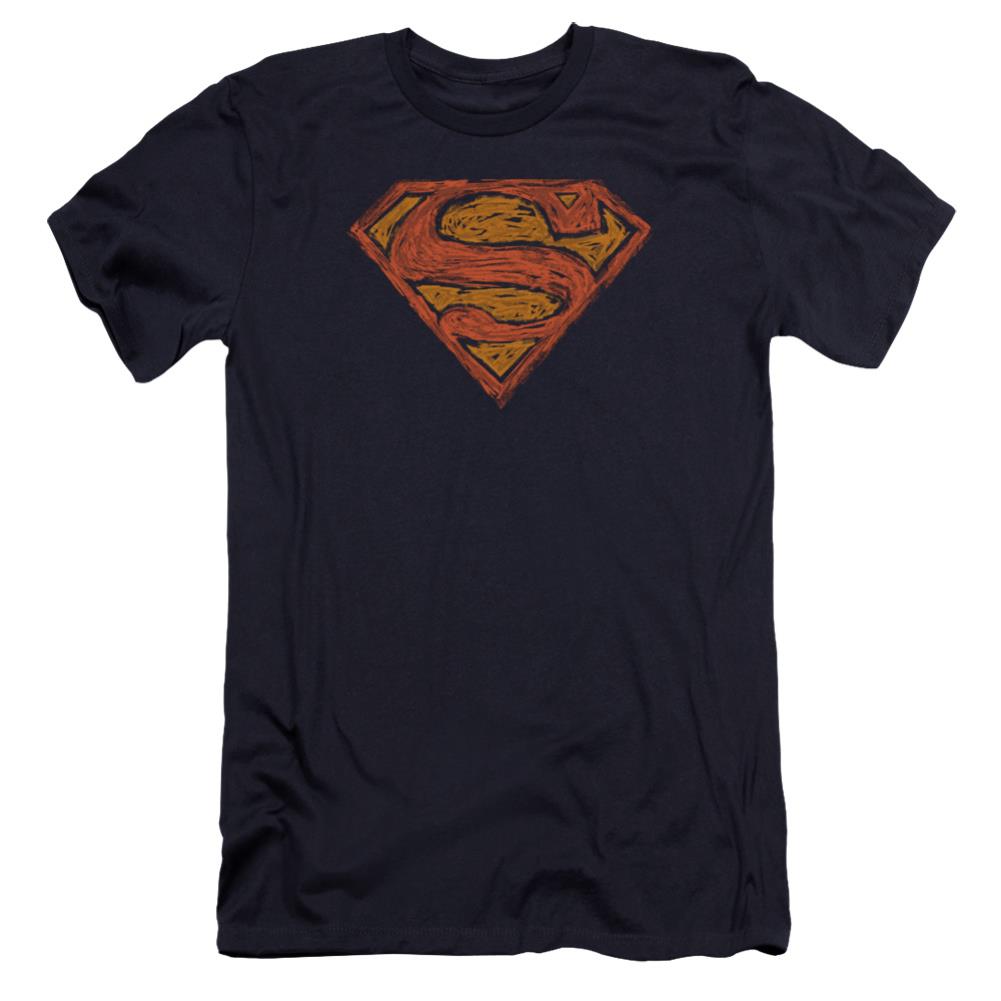 Superman Messy S Men's Ultra-Soft 30/1 Cotton Slim SS T