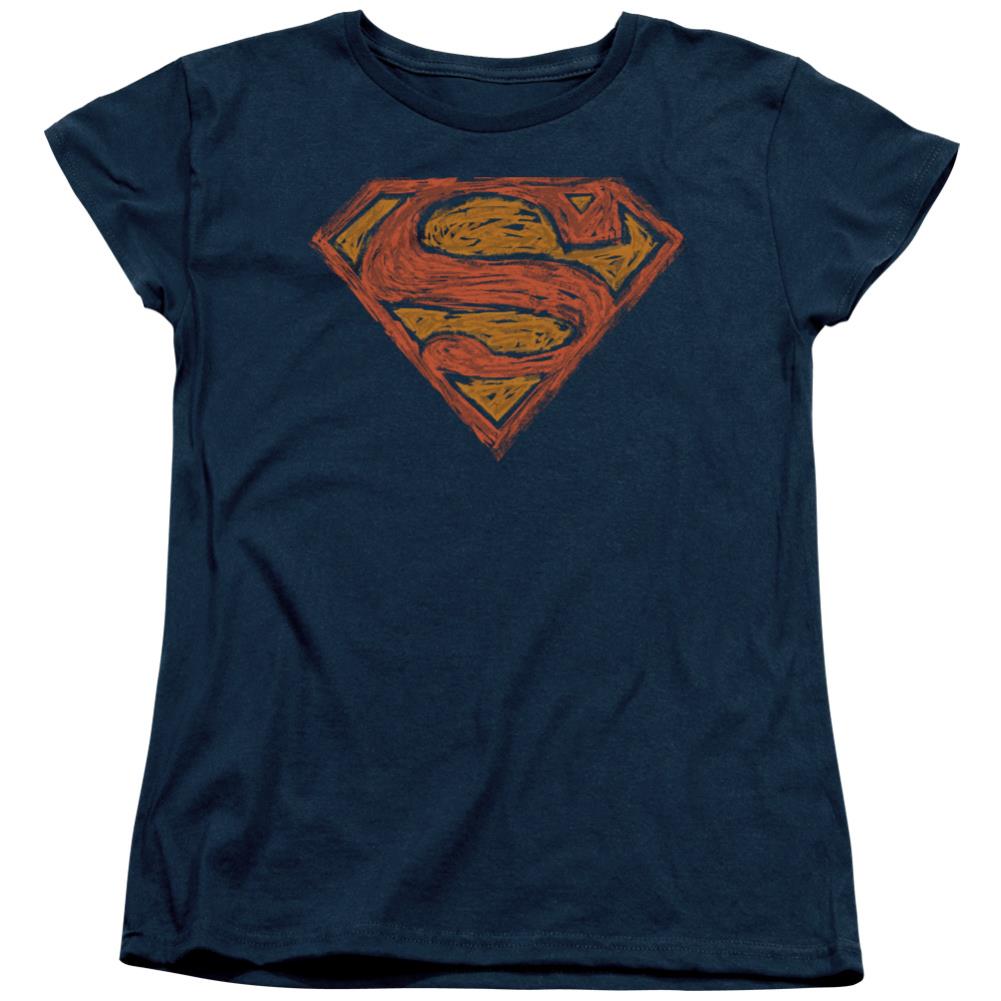 Superman Messy S Women's 18/1 Cotton SS T