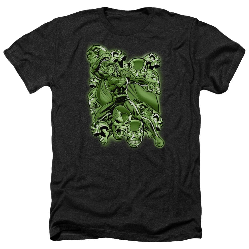 Superman Metallo Mayhem Men's 30/1 Heather 60 40 Poly SS T