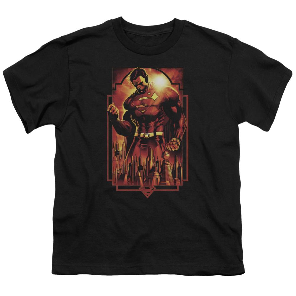 Superman Metropolis Deco Youth 18/1 100% Cotton SS T