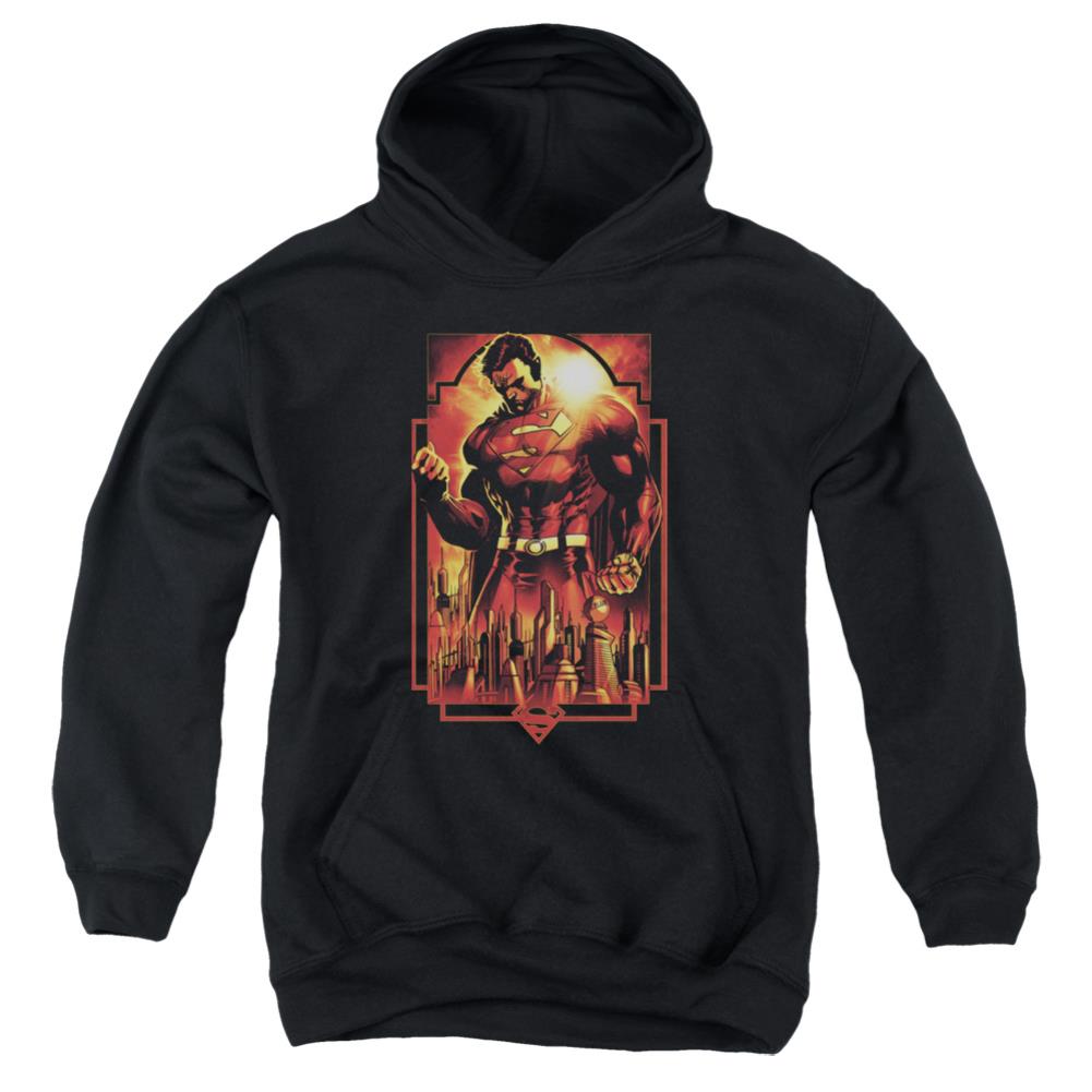 Superman Metropolis Deco Youth Cotton Poly Pull-Over Hoodie