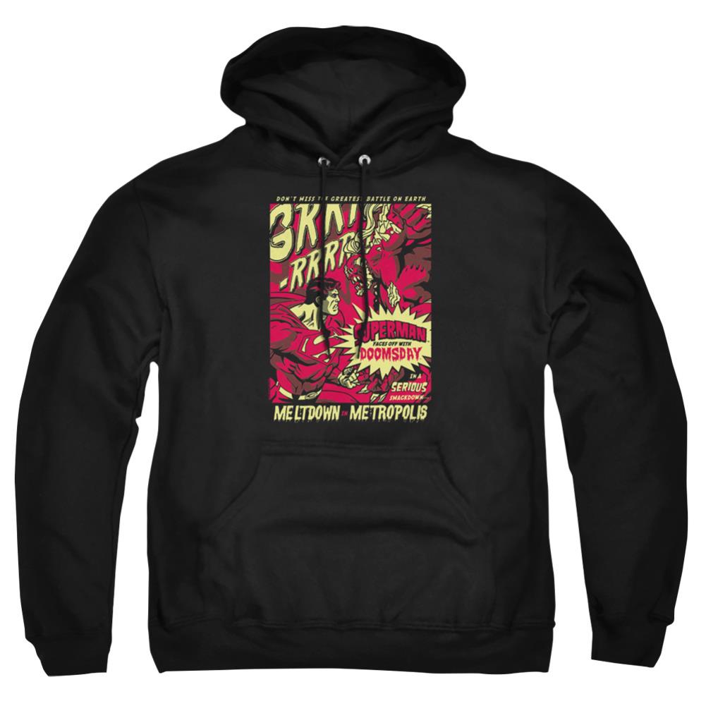 Superman Metropolis Meltdown Men's Pull-Over 75 25 Poly Hoodie