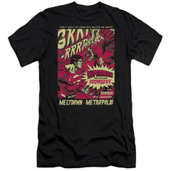 Superman Metropolis Meltdown Men's Ultra-Soft 30/1 Cotton Slim SS T