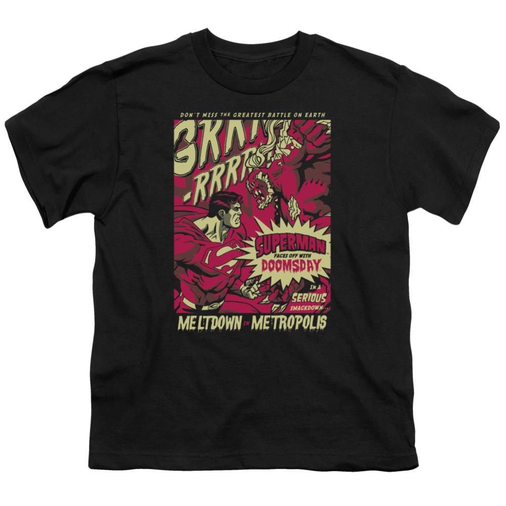 Superman Metropolis Meltdown Youth 18/1 100% Cotton SS T