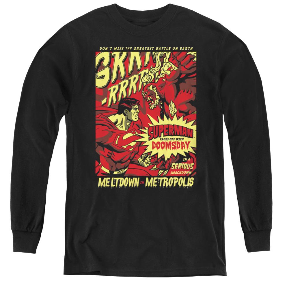 Superman Metropolis Meltdown Youth LS T
