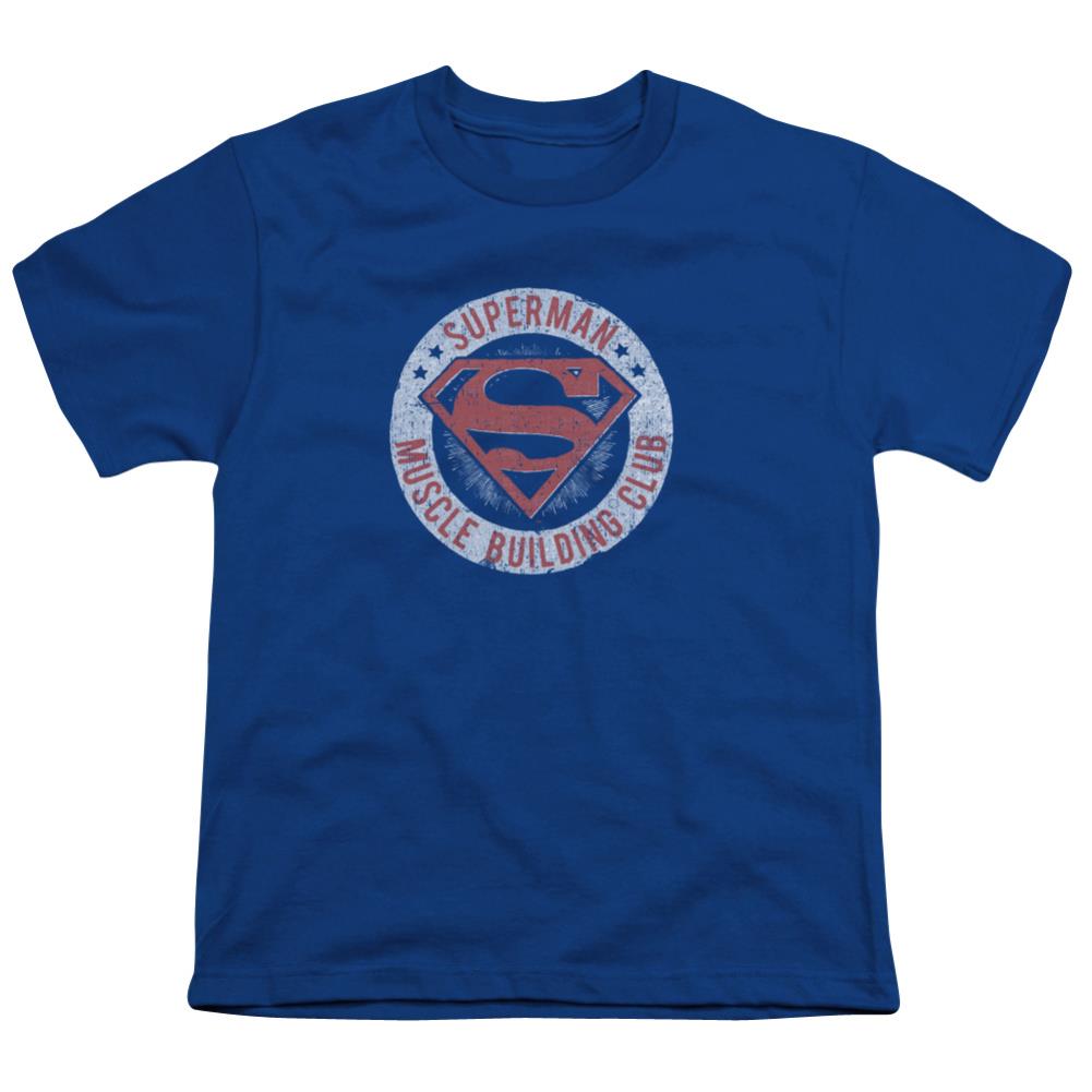 Superman Muscle Club Youth 18/1 100% Cotton SS T