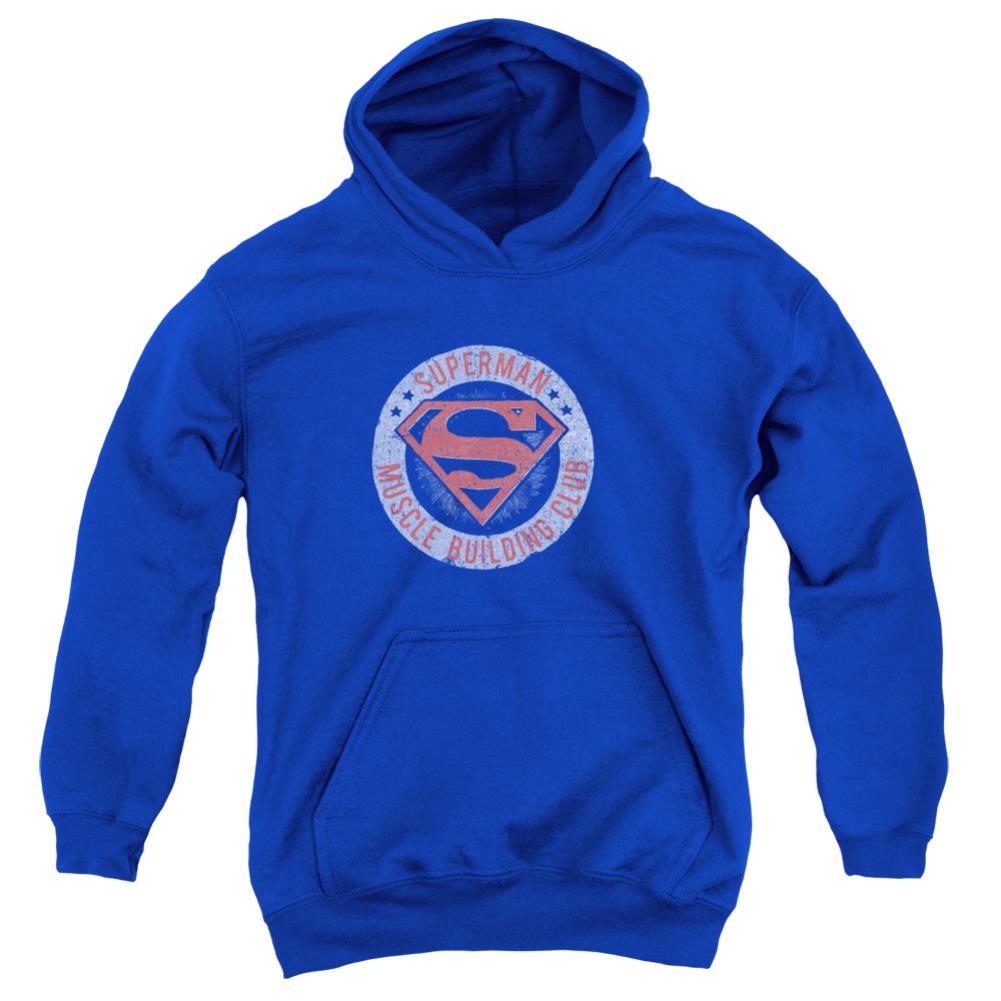 Superman Muscle Club Youth Cotton Poly Pull-Over Hoodie