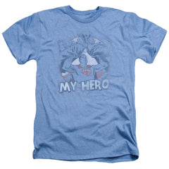 Superman My Hero Men's 30/1 Heather 60 40 Poly SS T