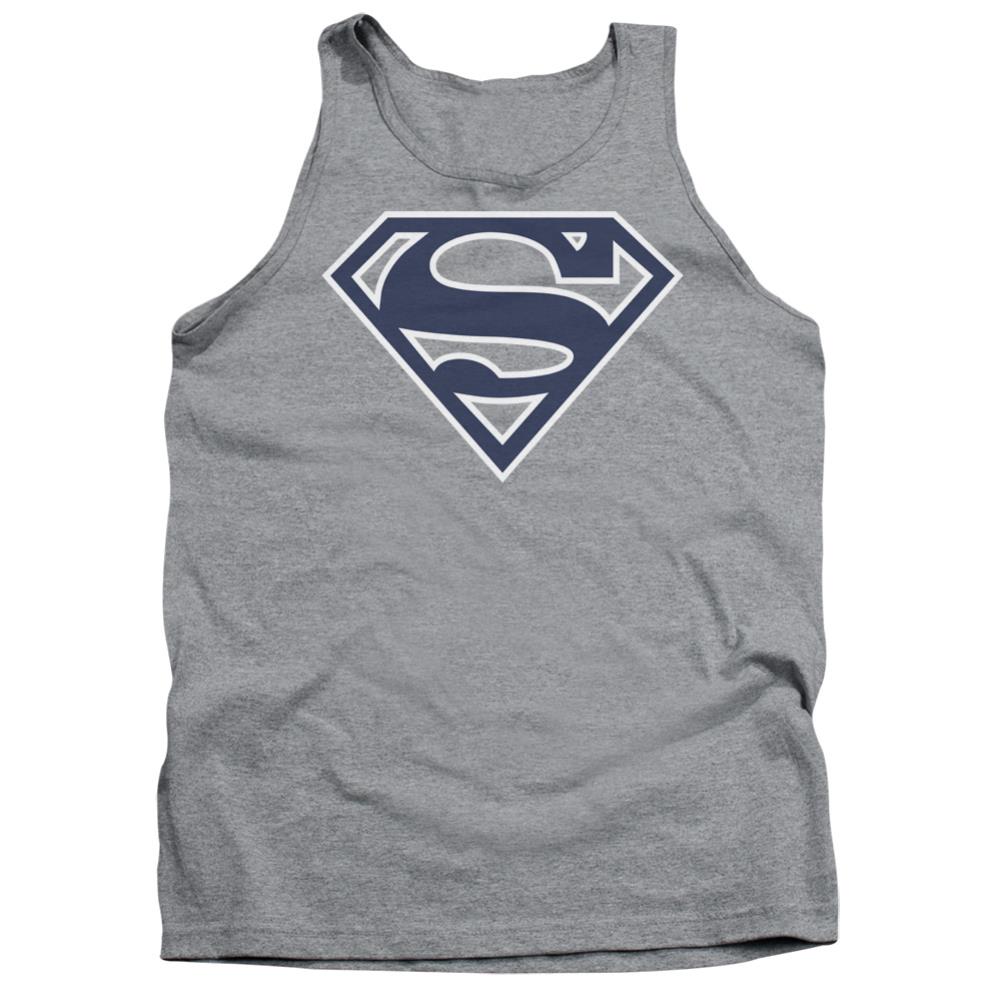 Superman Navy & White Shield Men's 18/1 Cotton Tank Top