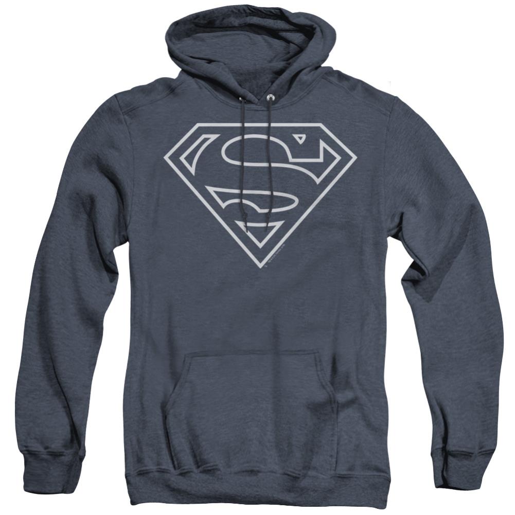 Superman Navy & White Shield Men's Pull-Over Hoodie