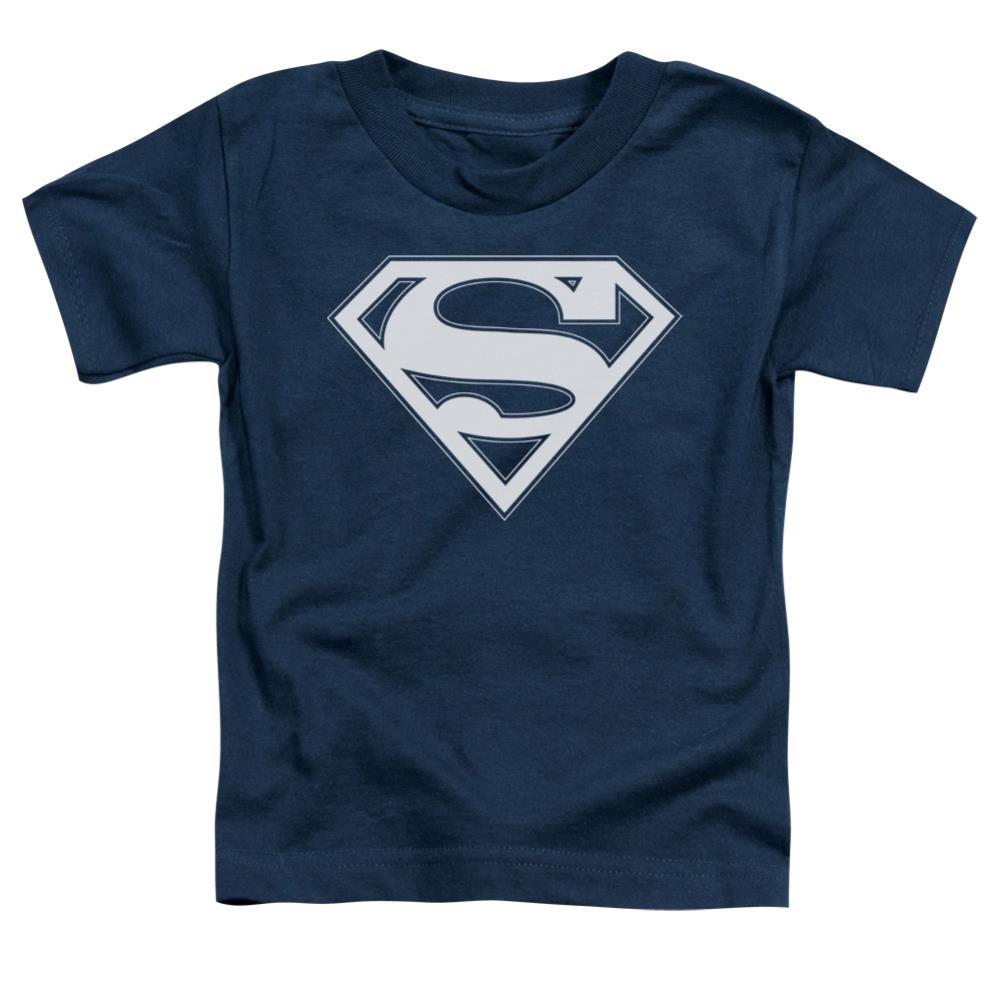 Superman Navy & White Shield Toddler 18/1 Cotton SS T