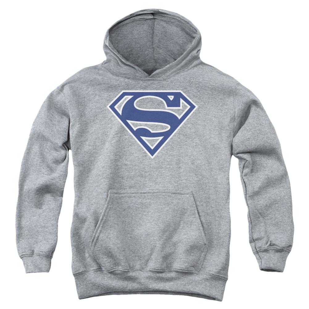 Superman Navy & White Shield Youth Cotton Poly Pull-Over Hoodie