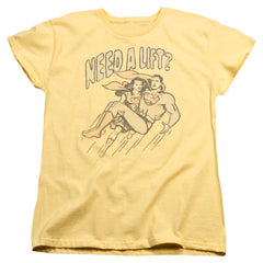 Superman Need A Lift Women's 18/1 Cotton SS T